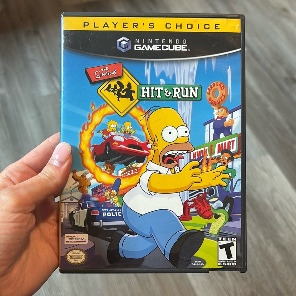 Simpsons Hit & Run Nintendo GameCube Players Choice Fun Adventure